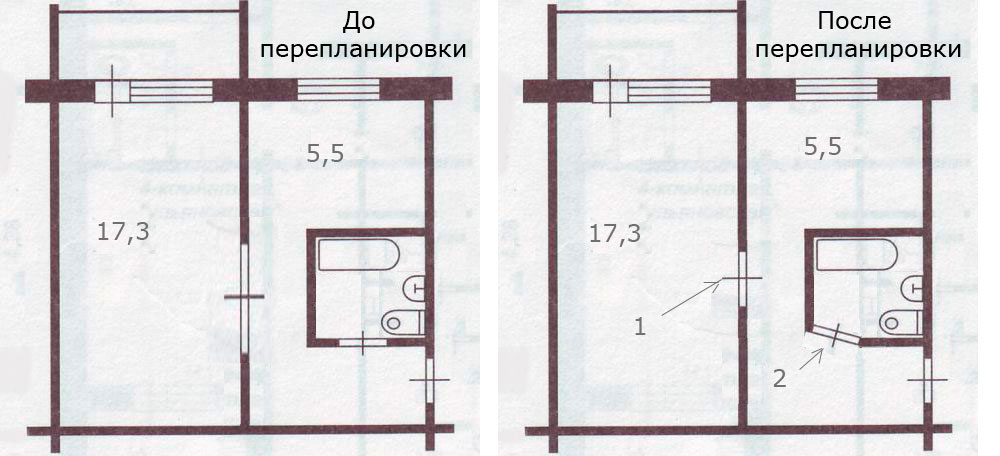 Планировка хрущевки 1 комната